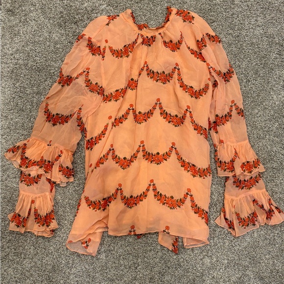 Athropologie - Nikasha women’s peach shirt sz S - Picture 9 of 11
